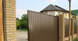 Купить откатные ворота из профнастила Сибай, цена от 1780 руб.