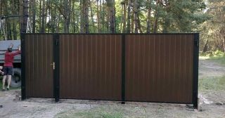 Купить распашные ворота из профнастила Сибай, цена от 2775 руб.
